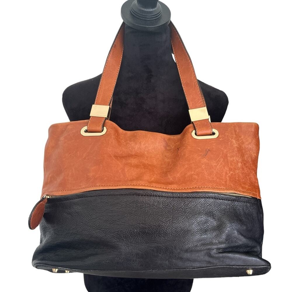 Antonio Melani Large Leather Shoulder - Tote Purse Bag - Picture 2 of 9